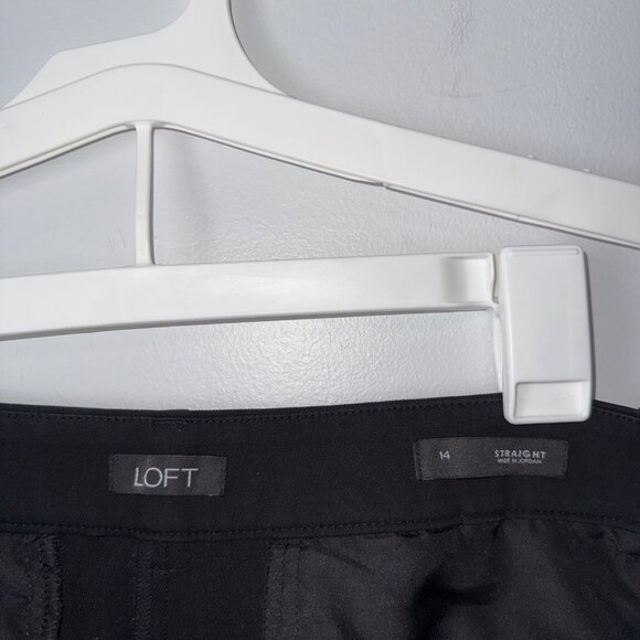 Loft Womens Black Straight Leg Pants Size 14 - Picture 4 of 5